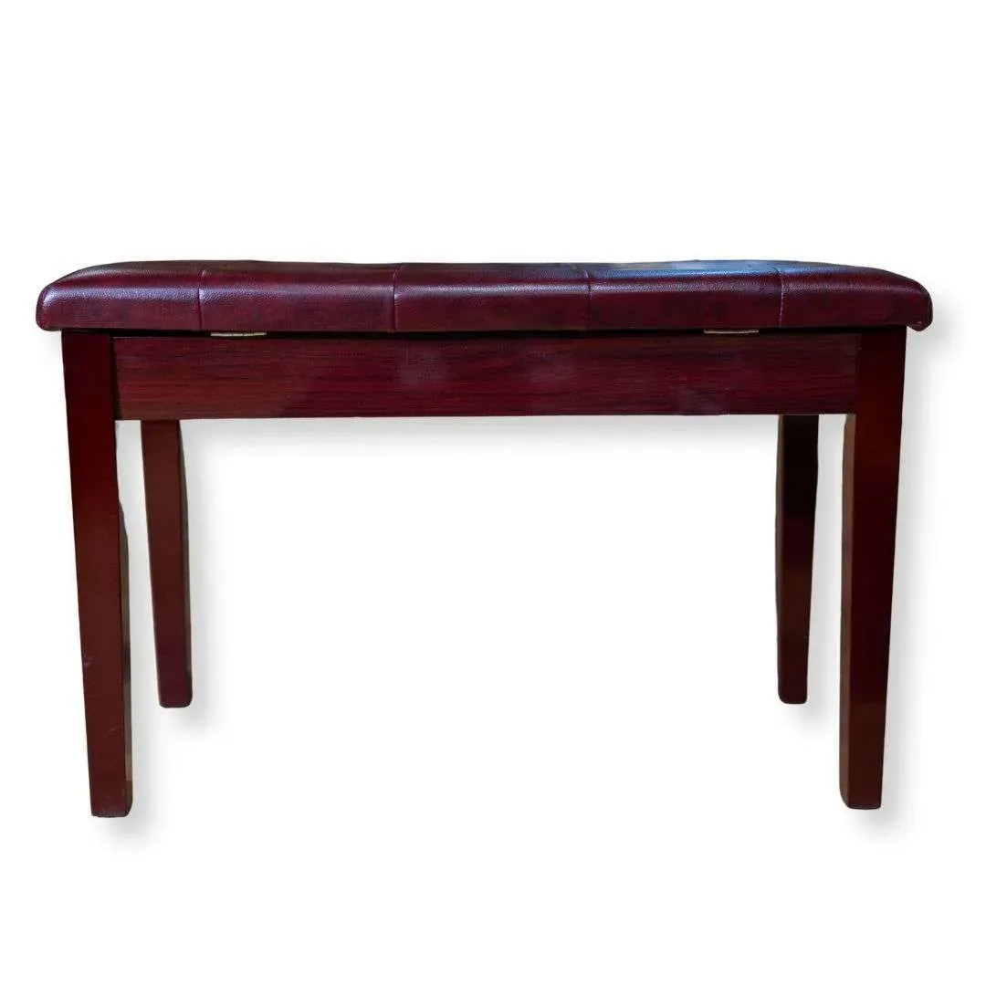 Sandner SPB12M Piano Bench - Polished Mahogany, Straight Legs — view 3