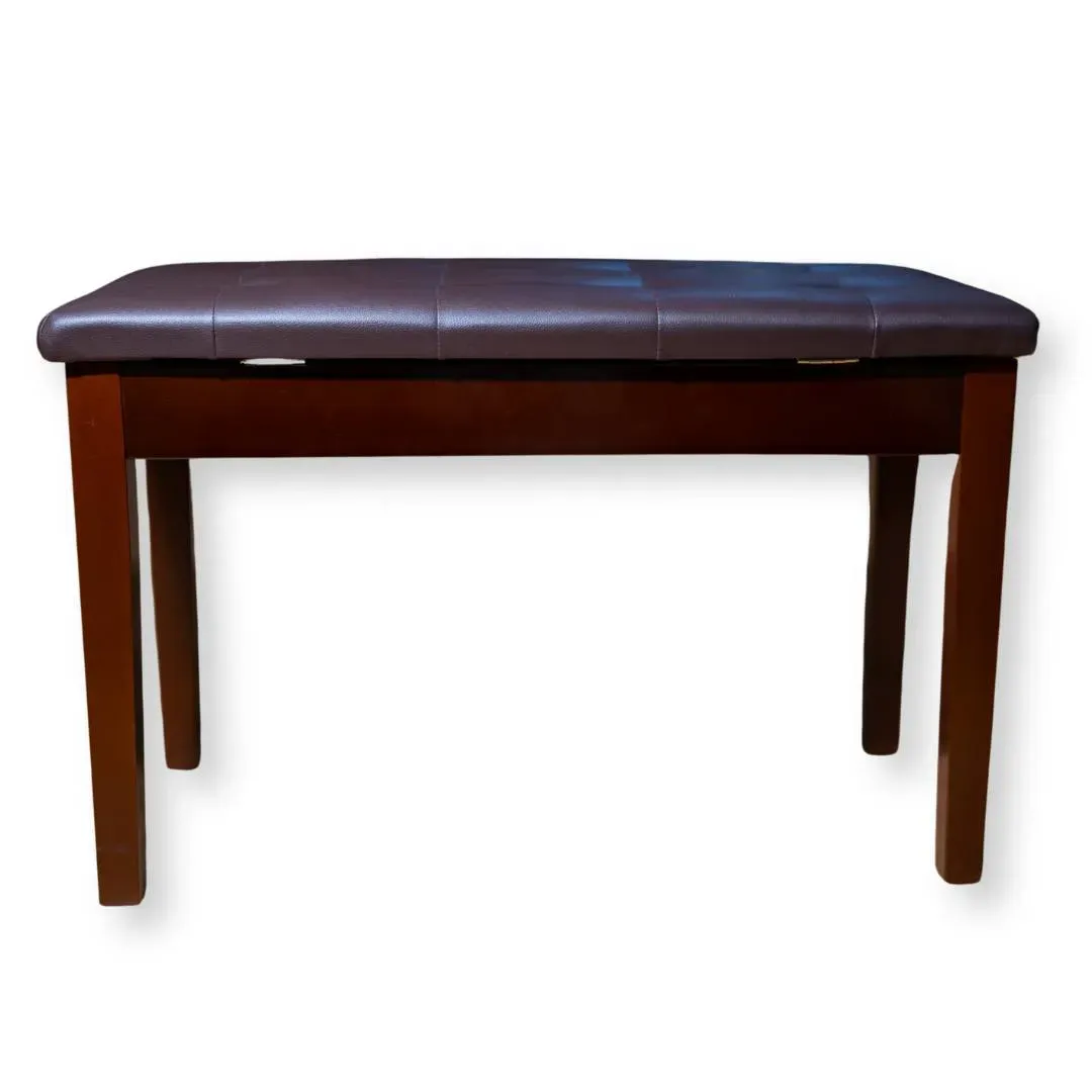 Sandner SPB12W Piano Bench - Polished Walnut, Straight Legs — view 3