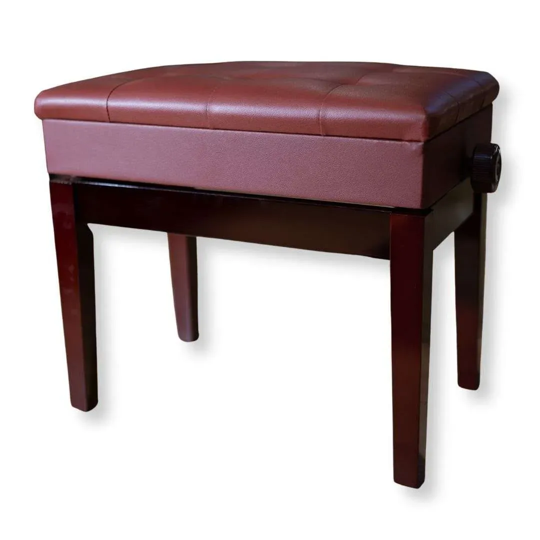 SANDNER PIANO BENCH PRO MAHOG STRT LEGS