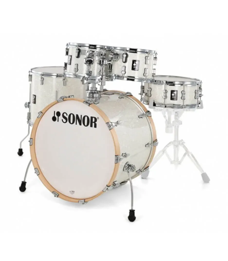 Sonor AQ2 Stage 5-piece Shell Pack with Snare - White Pearl — view 1