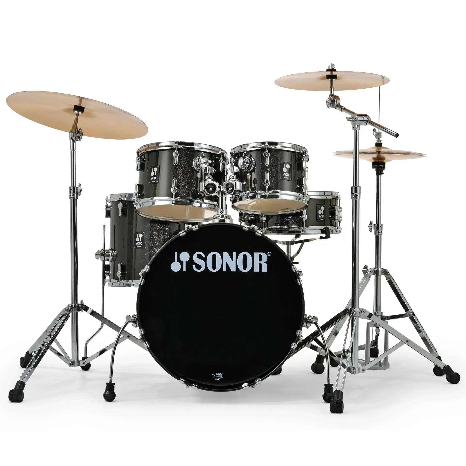Sonor AQX Studio 5-piece Drum Set - Black Midnight Sparkle — view 1