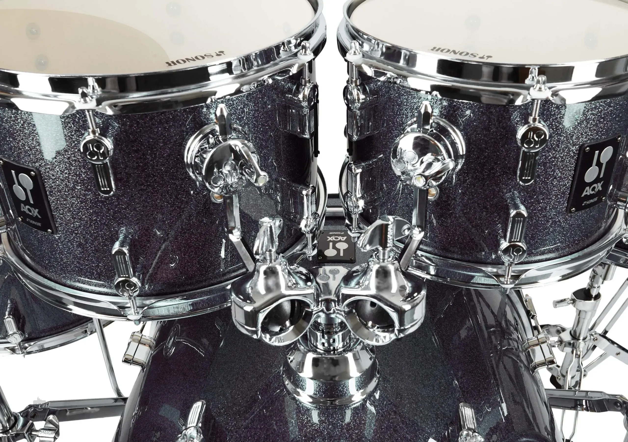 Sonor AQX Studio 5-piece Drum Set - Black Midnight Sparkle — view 2