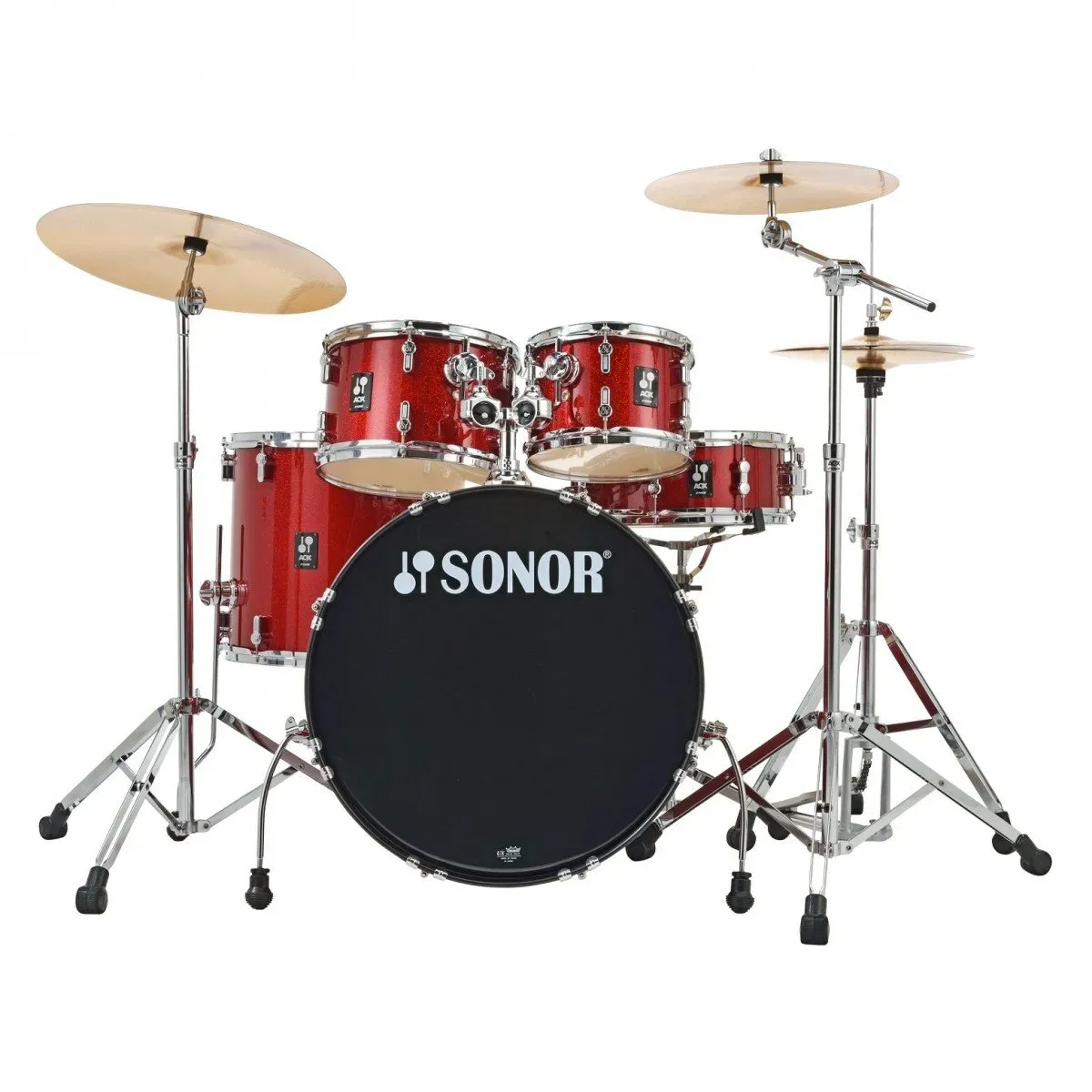 Sonor AQX Studio 5-piece Drum Set - Red Moon Sparkle — view 1