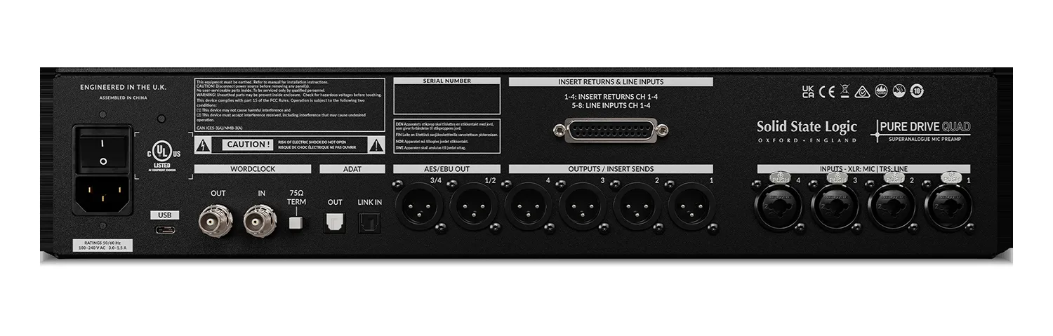 Solid State Logic PureDrive Quad 4-Channel Mic/Line/Instrument Preamplifier — view 3