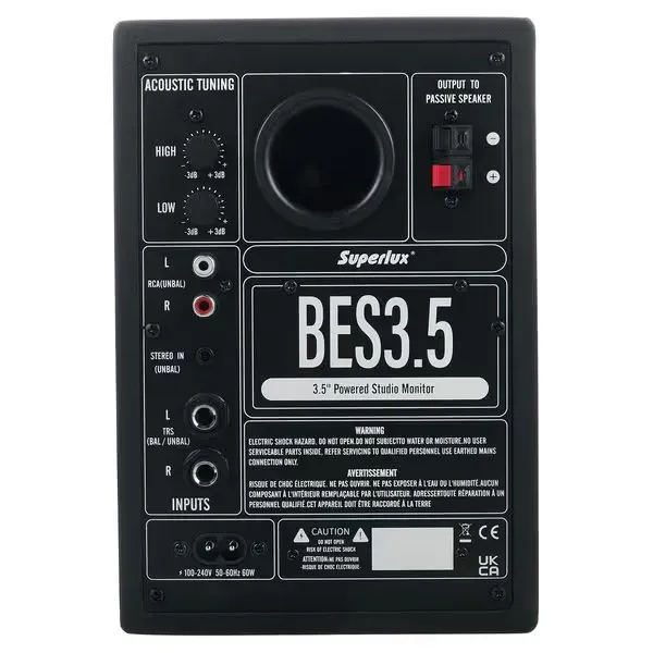 Superlux BES 3.5 inch Active Studio Monitors — view 4
