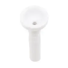 Santa Fe Plastic Trumpet Mouthpiece - White — view 2