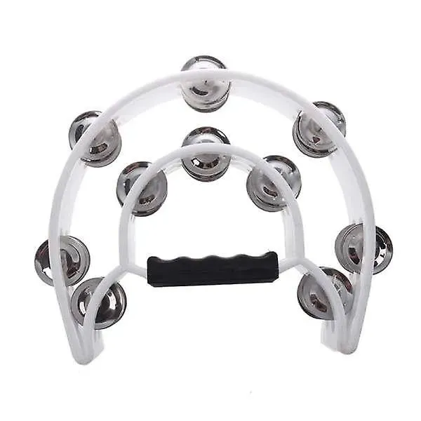 Santa Fe Tambourine - Double Half Moon White