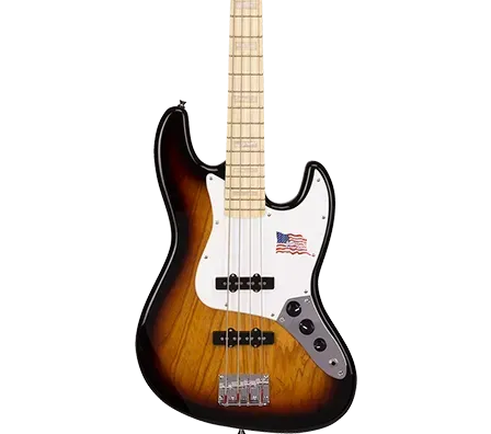 SX SJB75 Swamp Ash 4 String Bass Guitar – 3 Tone Sunburst — view 1