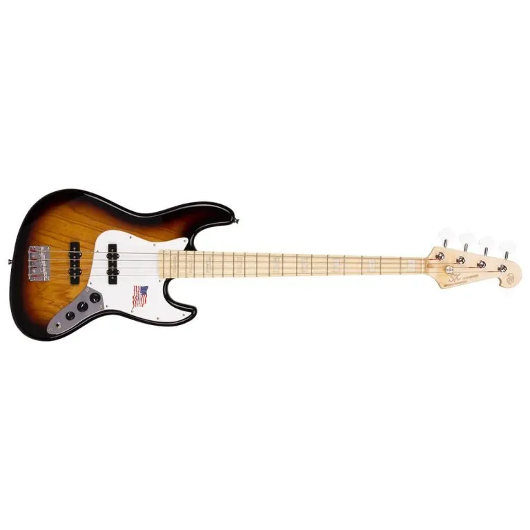SX SJB75 Swamp Ash 4 String Bass Guitar – 3 Tone Sunburst — view 2