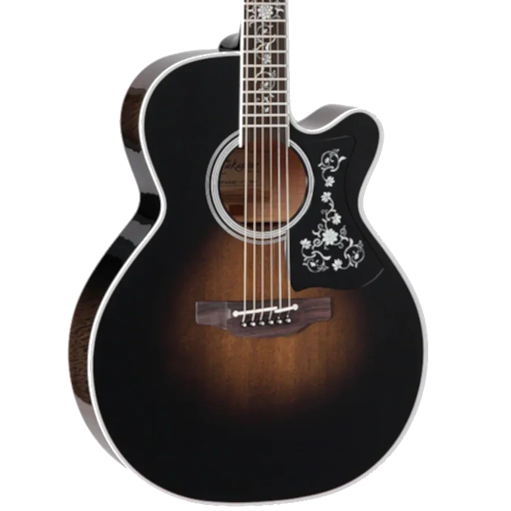 Takamine EF450C NEX Thermal Top Acoustic-Electric Guitar – Brown Sunburst