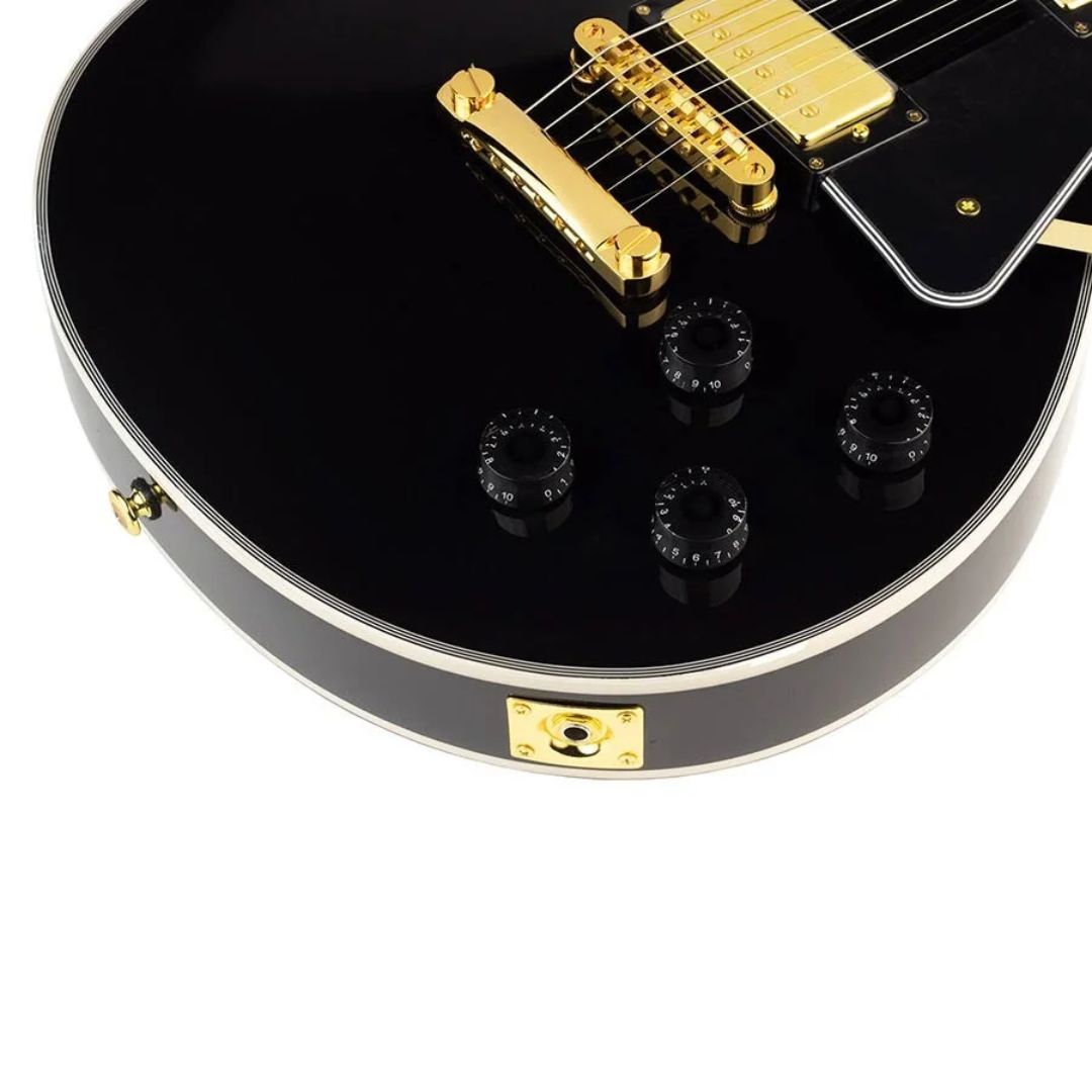 SX Les Paul Electric Guitar – Black — view 3