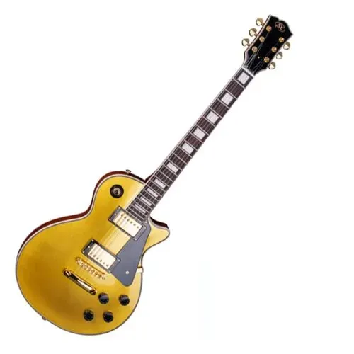 SX EH3-GD EH Series Les Paul Style Electric Guitar (Gold Top) — view 2