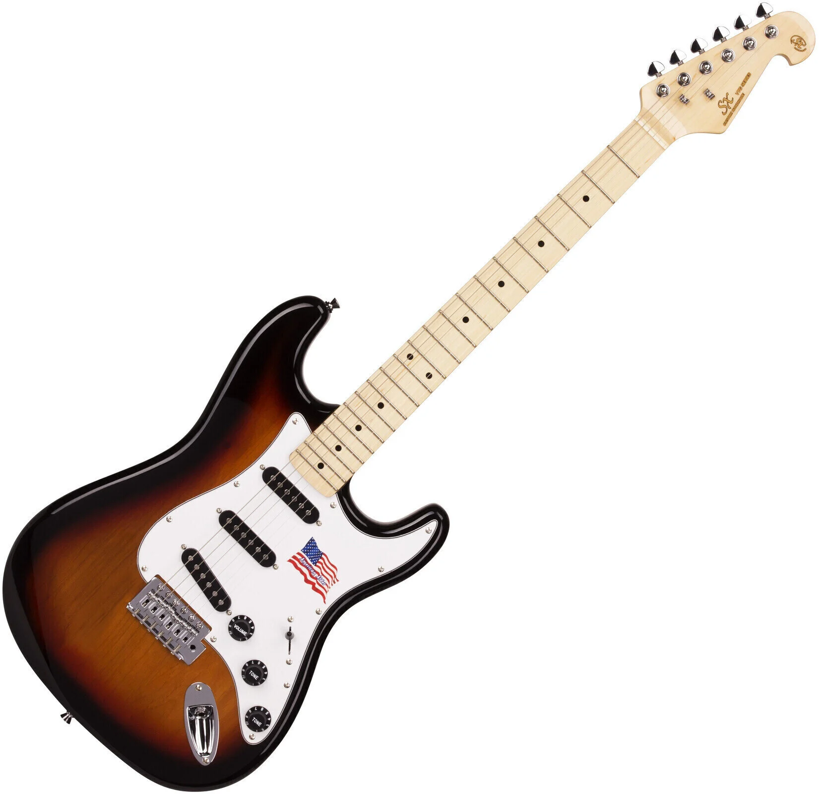 SX SST Strat Alder Electric Guitar – 3 Tone Sunburst — view 2
