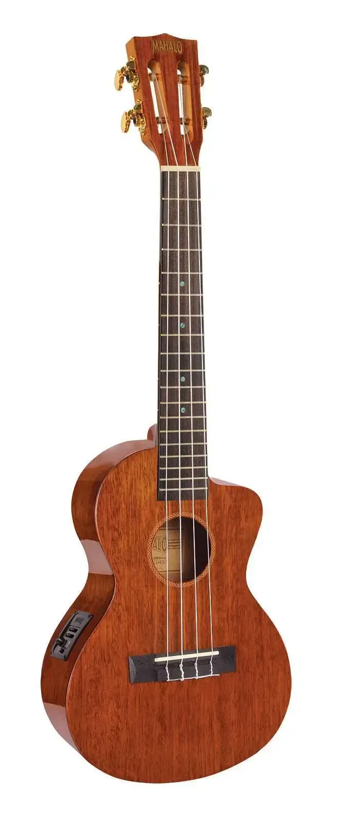 Mahalo Java Series Tenor Cutaway Acoustic Electric Ukulele (Vintage Natural) — view 3