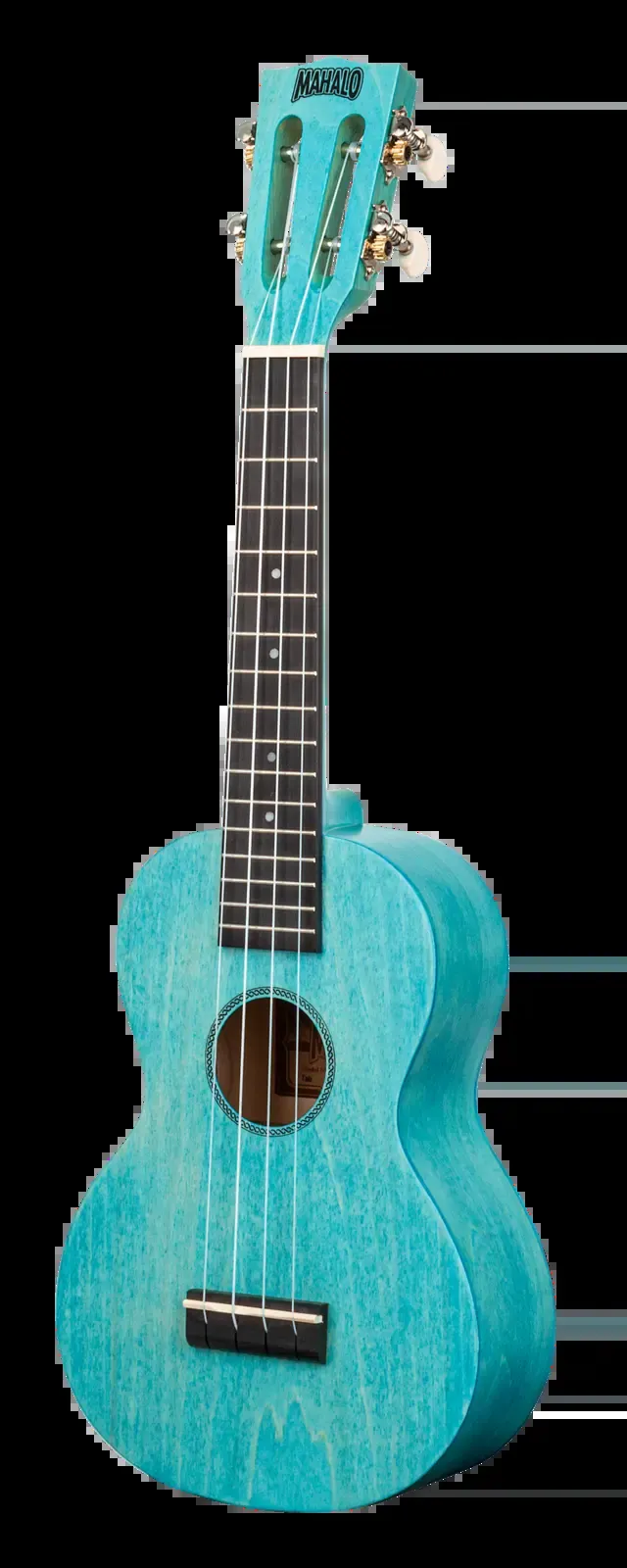 Mahalo ML2AB Island Series Concert Ukulele in Aqua Blue — view 2