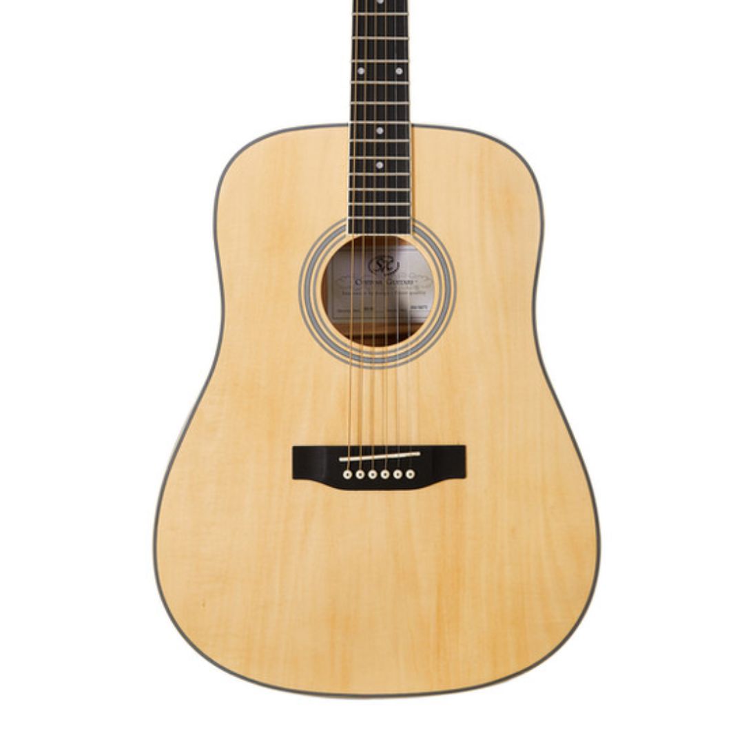 SX SD104 Dreadnaught Acoustic Guitar – Natural — view 1