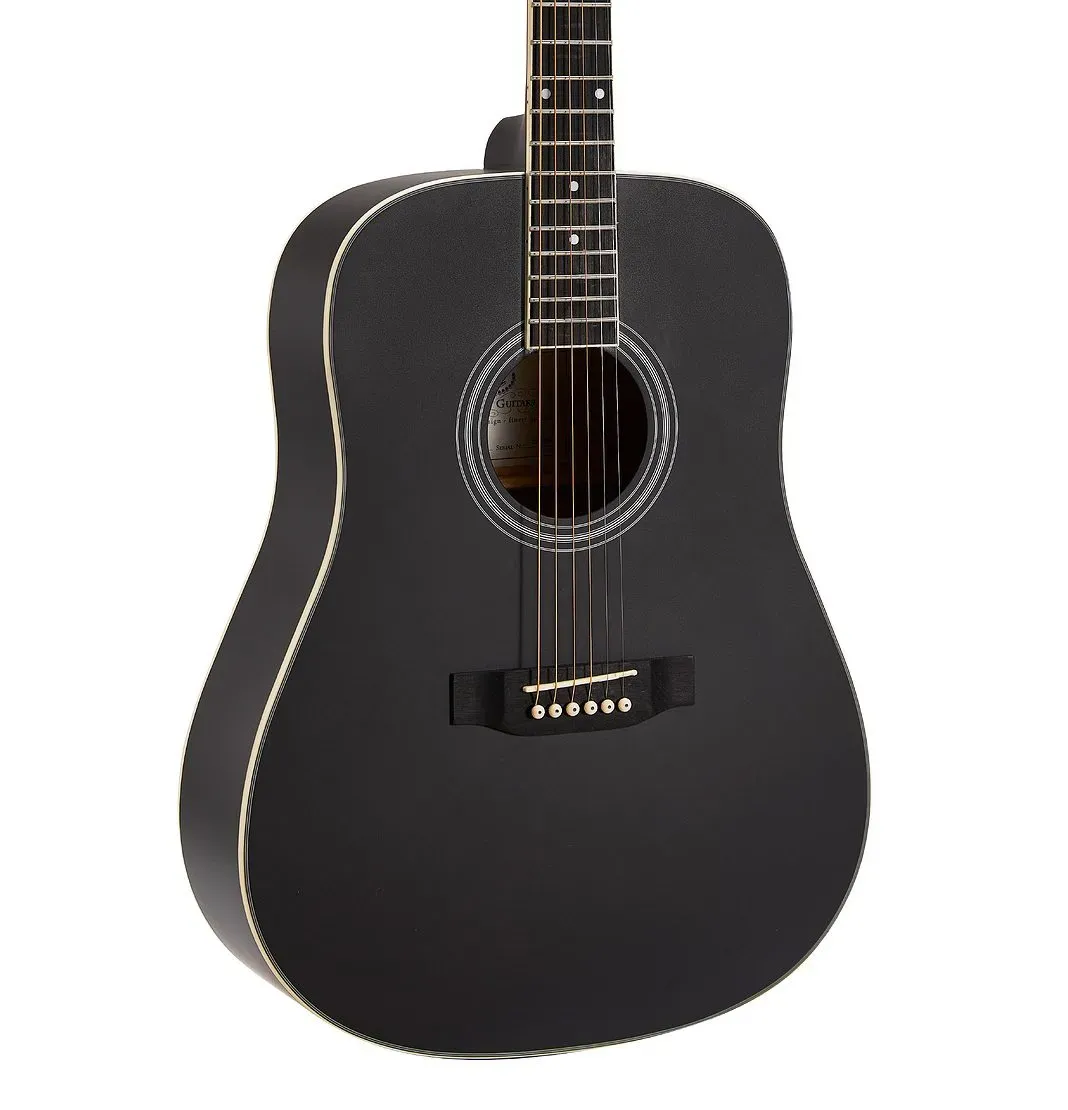 SX SD104K Dreadnought Acoustic Guitar Pack - Black
