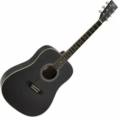 SX SD104K Dreadnought Acoustic Guitar Pack - Black — view 2