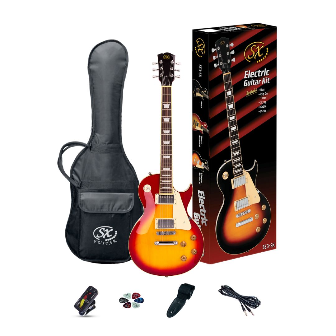 SX Les Paul Electric Guitar Kit – Cherry Sunburst