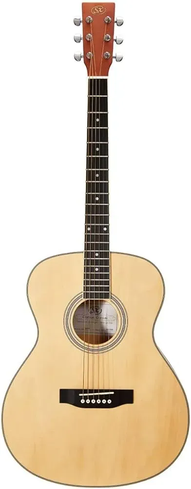 SX SO104 Mini Jumbo Acoustic Guitar - Natural — view 2