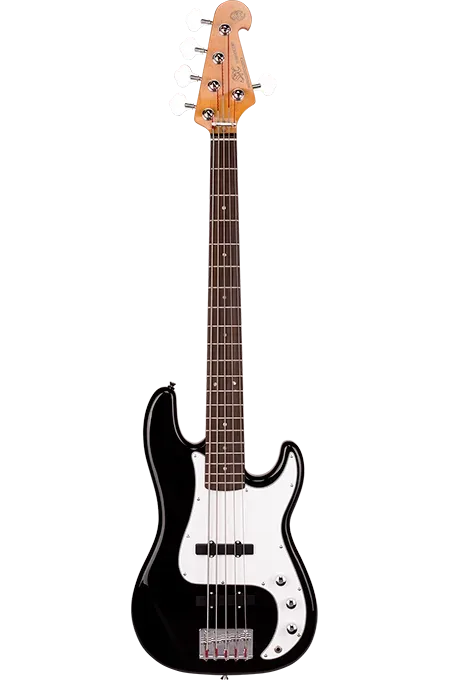 SX SPB62 5 String Precision Bass Guitar – Black — view 3