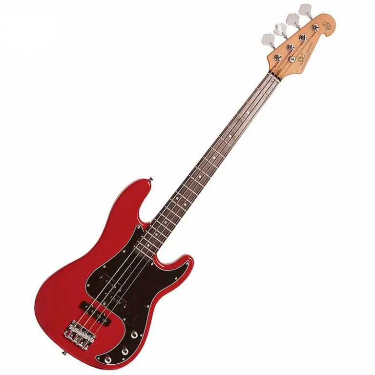SX SPB62 4 String Precision Bass Guitar – Flame Red — view 3