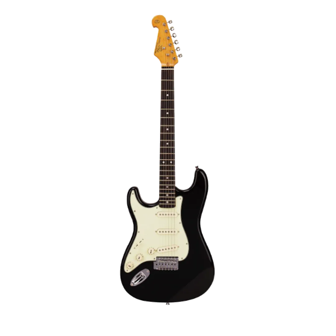 SX Strat Electric Guitar Left Hand – Black — view 2