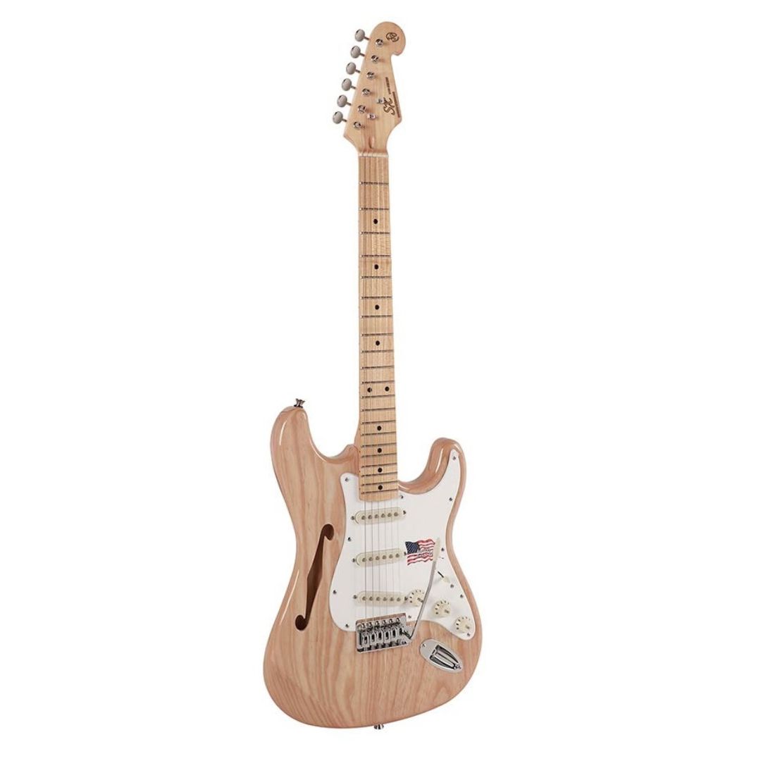 SX SST Alder Series Semi-Hollow Electric Guitar – Natural