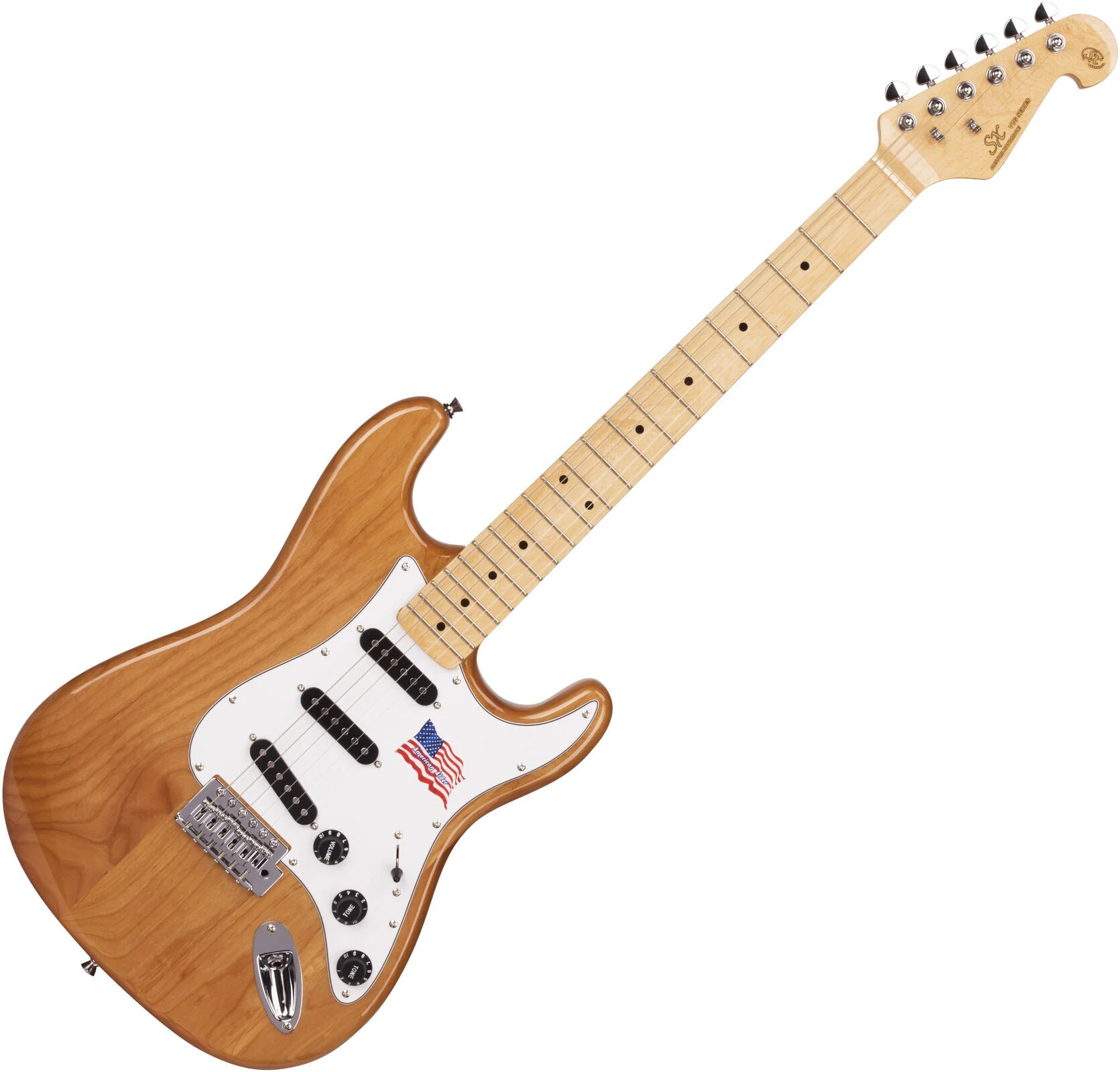 SX Strat Electric Guitar Alder – Natural — view 2