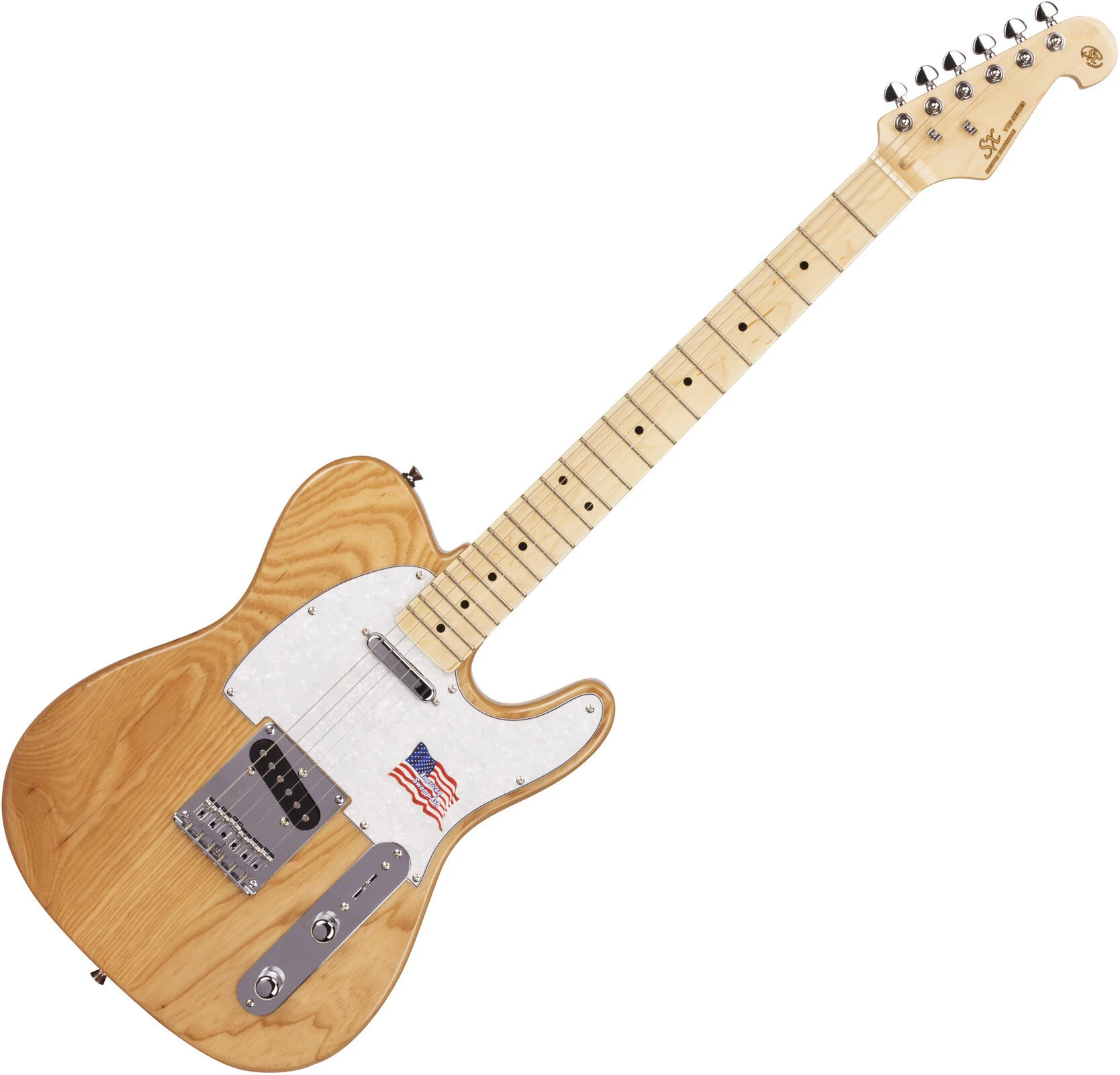 SX Tele STL Ash Electric Guitar – Natural — view 2