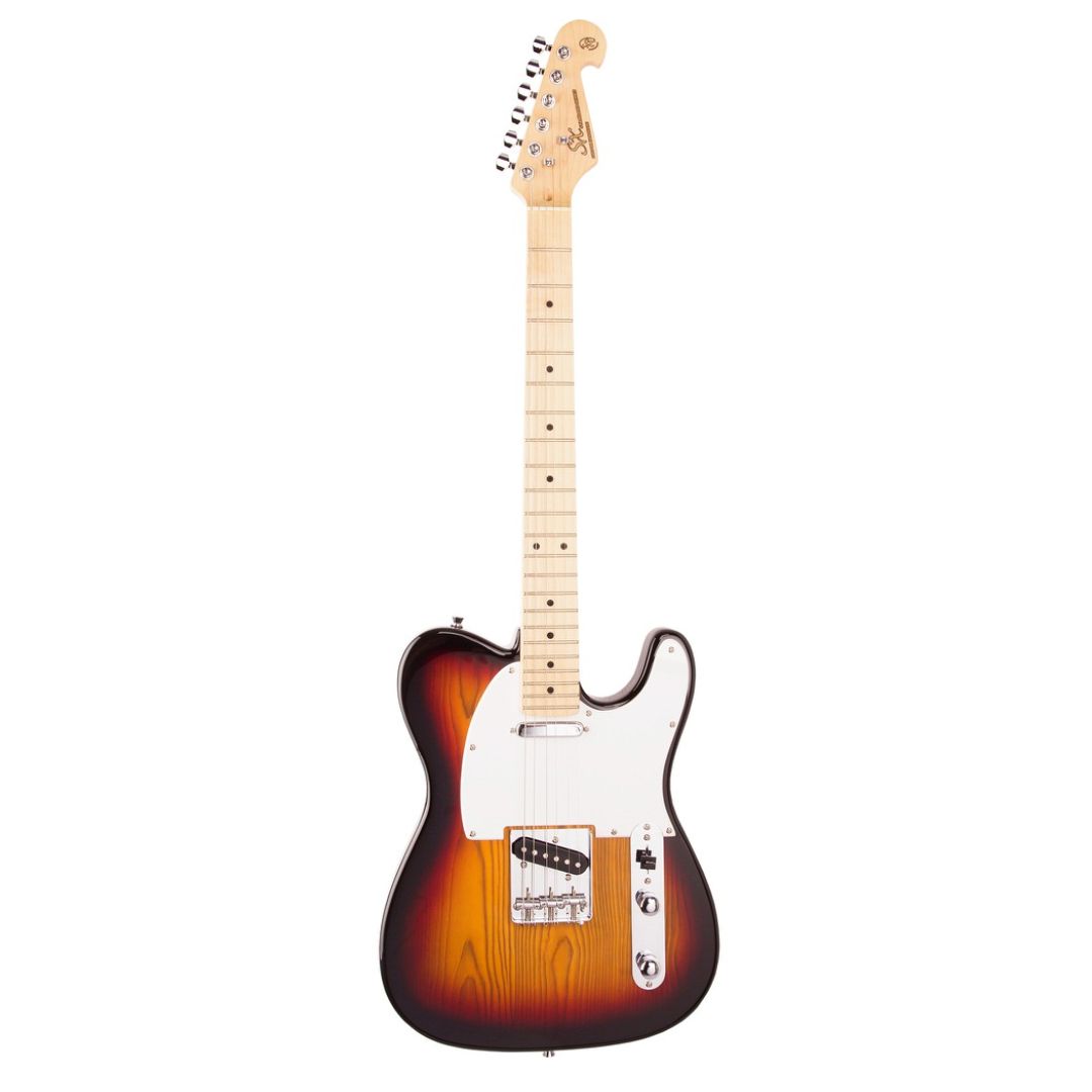 SX Tele Electric Guitar Semi-Hollow Body – 3 Tone Sunburst — view 2