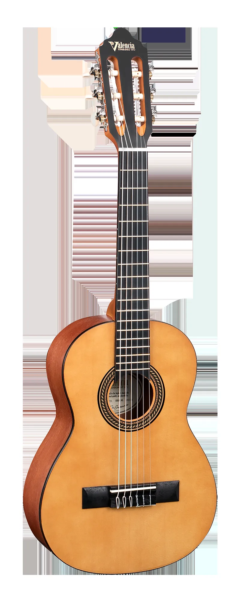 Valencia 1/4 Classical Guitar Natural — view 2