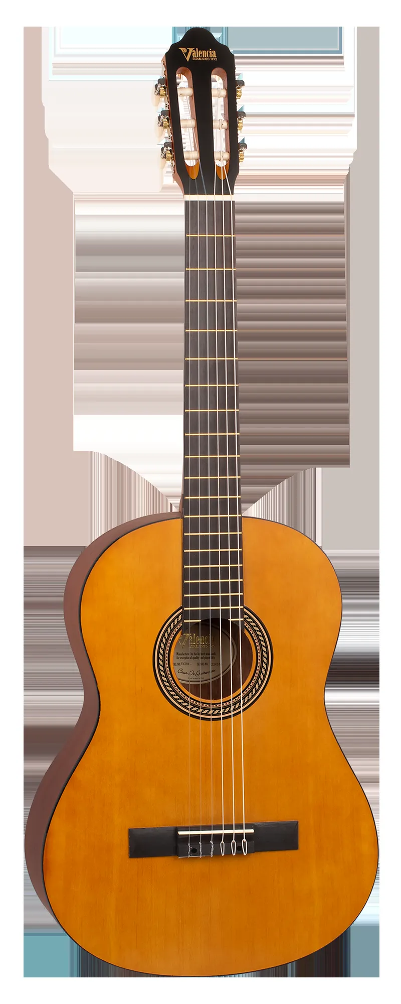 Valencia Classical 4/4 Left Hand Guitar - Natural — view 2