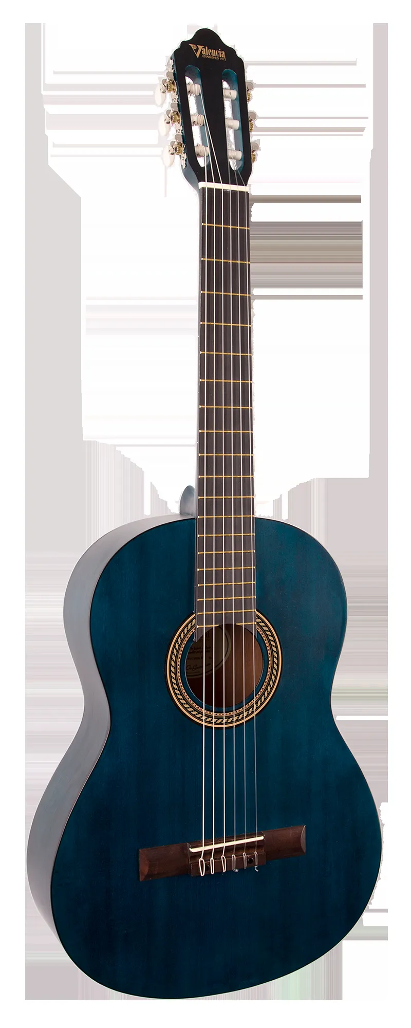 Valencia Classical 4/4 Guitar - Transparent Blue — view 2
