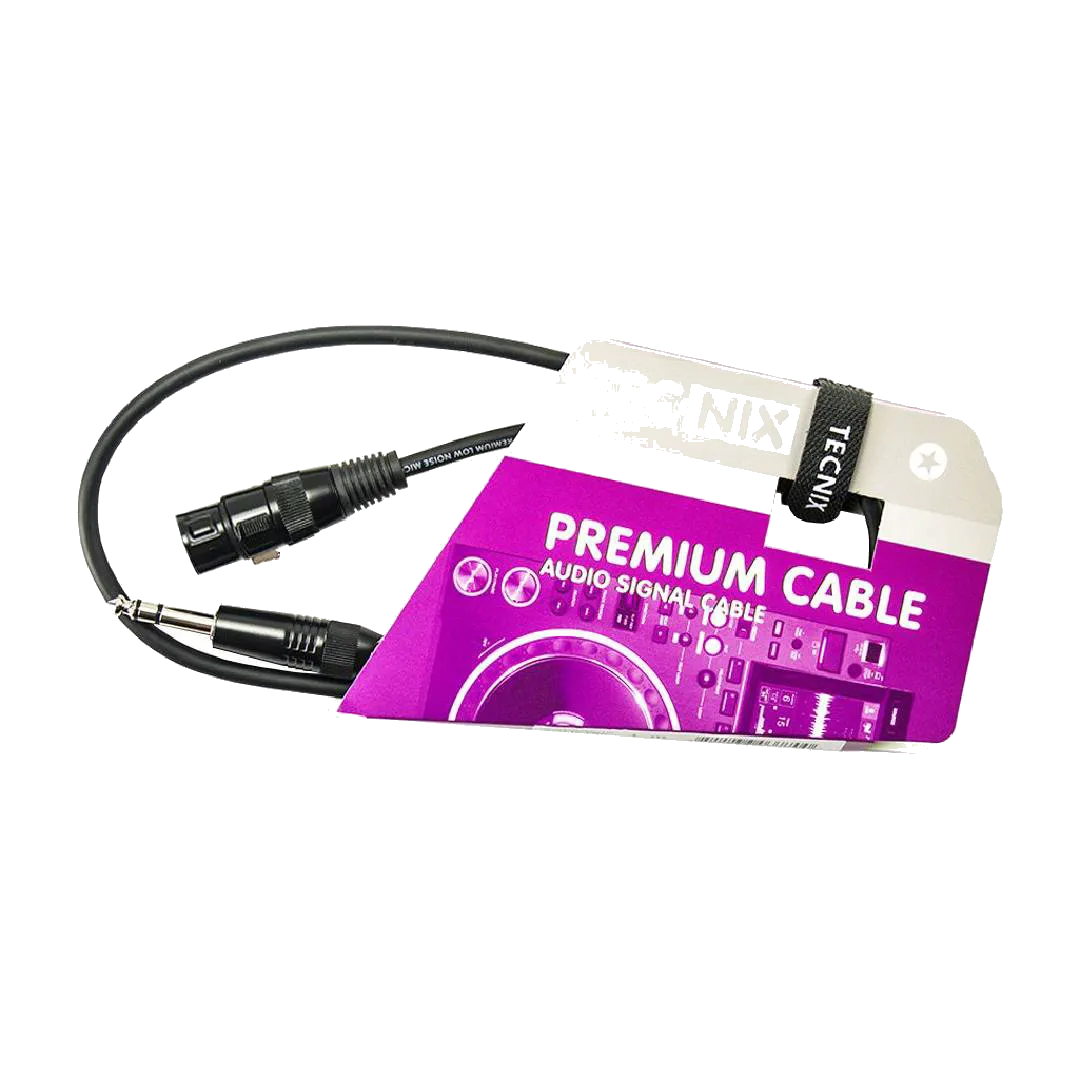 Tecnix 1/4 inch Stereo Jack to XLR Female Cable – 1m — view 1