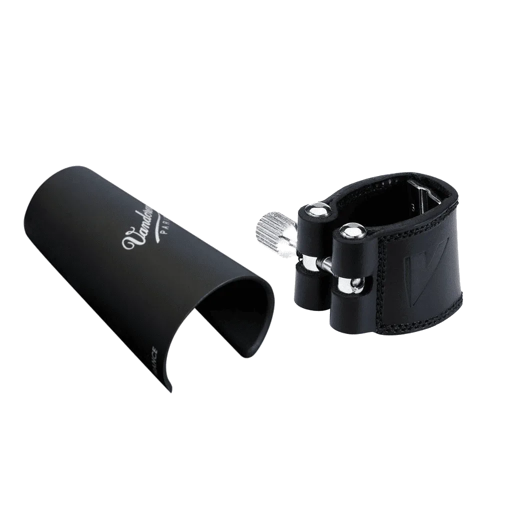 Vandoren LC21P Leather Ligature and Plastic Cap for Bb Clarinet — view 1