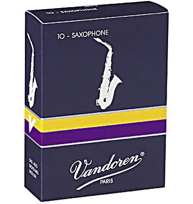 Vandoren Traditional Alto Saxophone Reeds Box of 10 – 5
