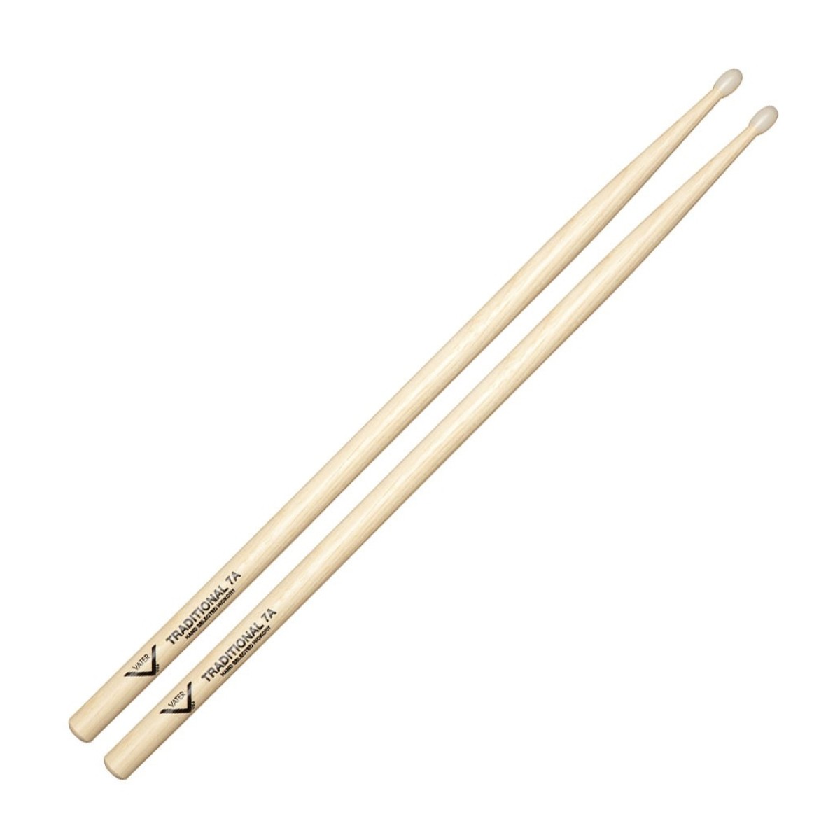 Vater 7A Traditional American Hickory Nylon Tip Drumsticks — view 1