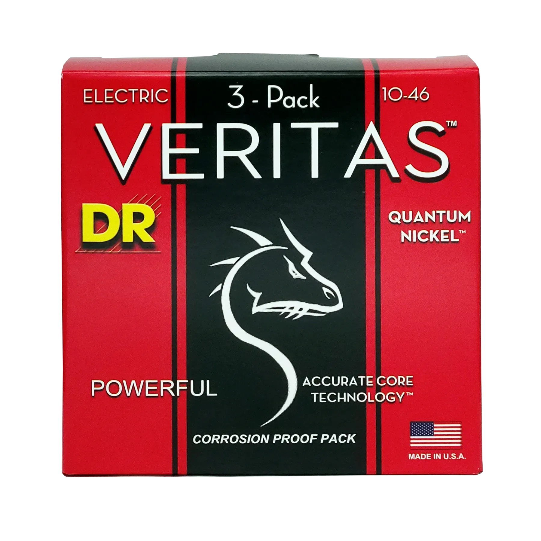 DR Strings VTE-10 Veritas 10-46 Guitar Strings - 3 Pack — view 1