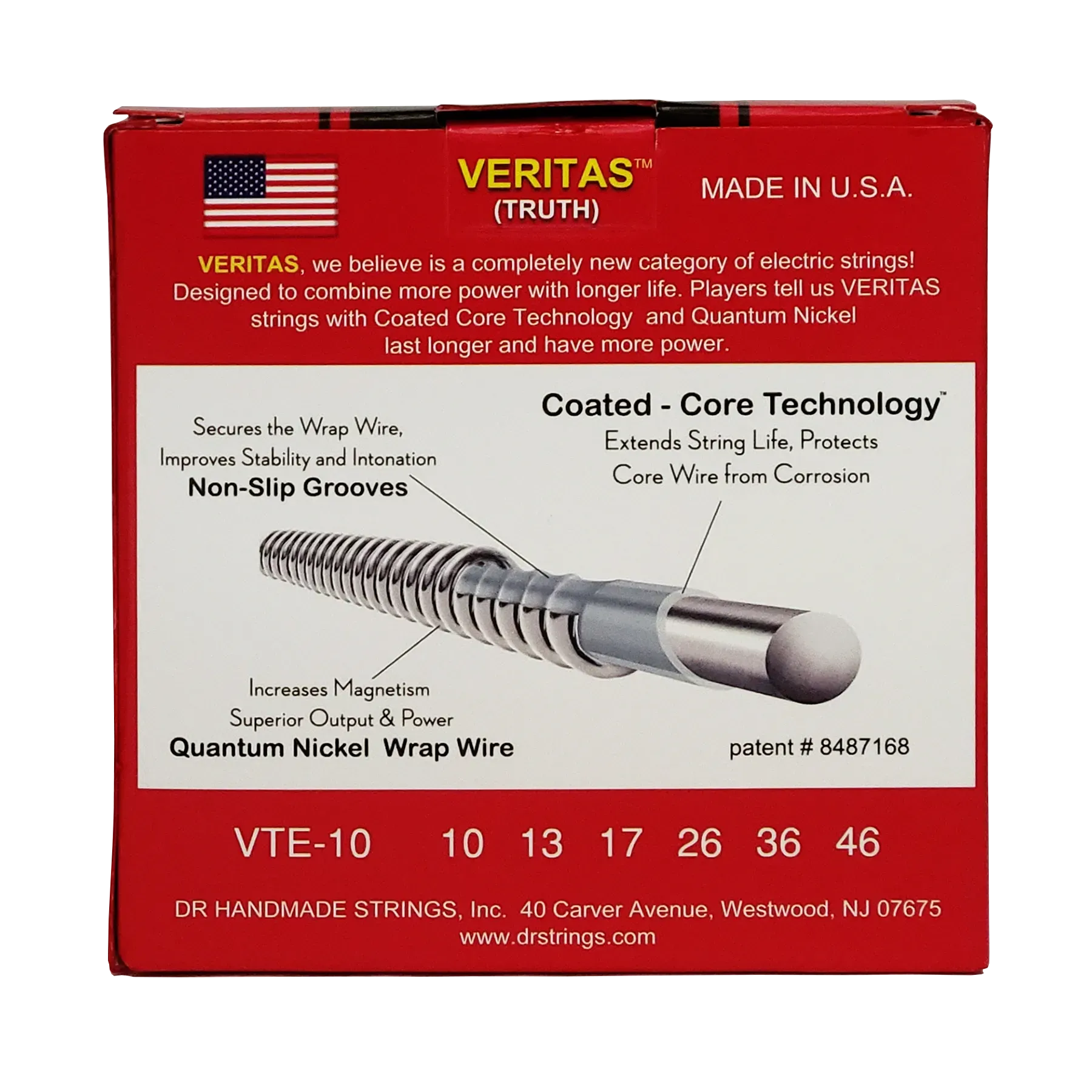 DR Strings VTE-10 Veritas 10-46 Guitar Strings - 3 Pack — view 4