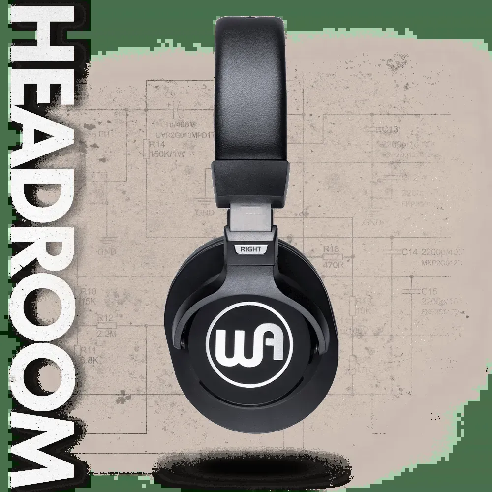 Warm Audio WA-HR HeadRoom Closed-back Professional Studio Headphones - Black — view 3