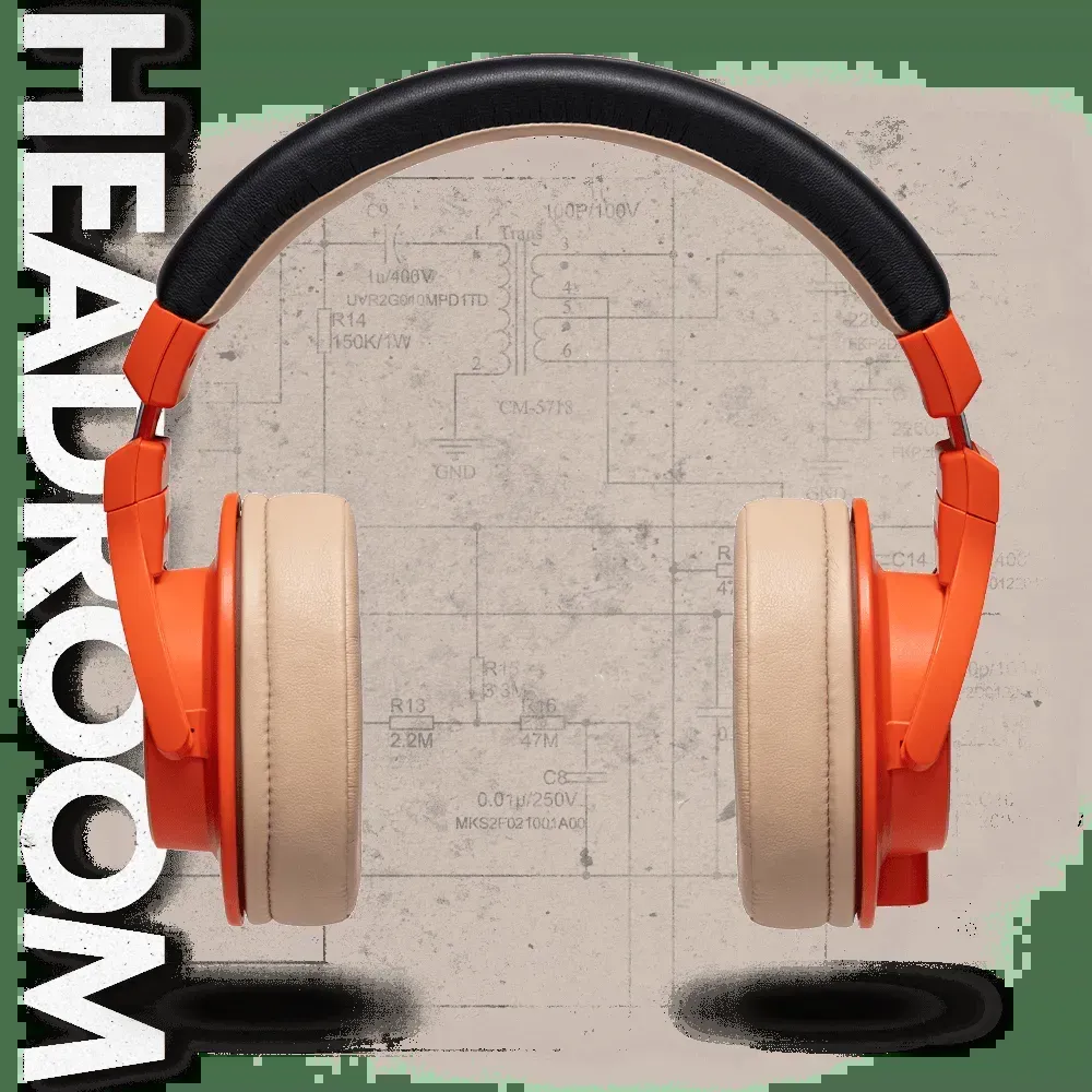 Warm Audio WA-HR HeadRoom Closed-back Professional Studio Headphones - Orange — view 2