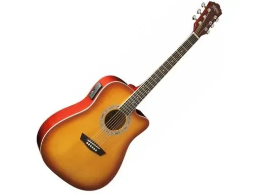 Washburn WA90CETS Acoustic Electric Guitar - Sunburst — view 2