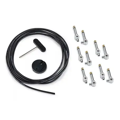 Warwick RockBoard PatchWorks Solderless Patch Cable Set - 300 cm Cable Plus 10 Plugs - Chrome
