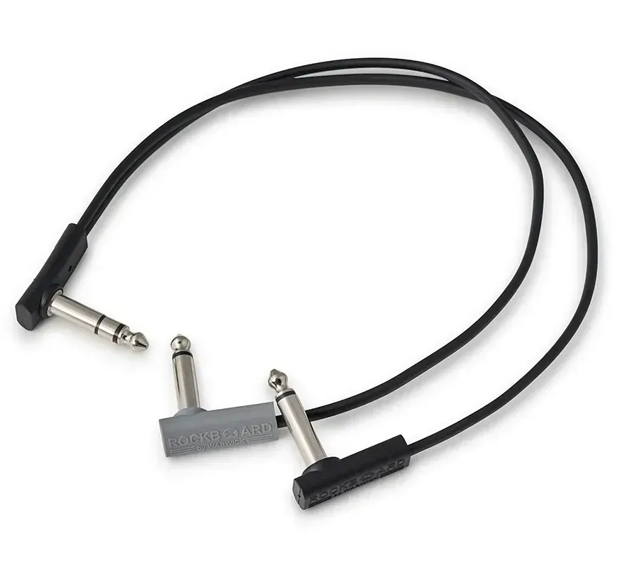 Warwick RockBoard Flat Patch Y-Splitter Cable - 30 cm / 11 13/16 inch Black — view 1