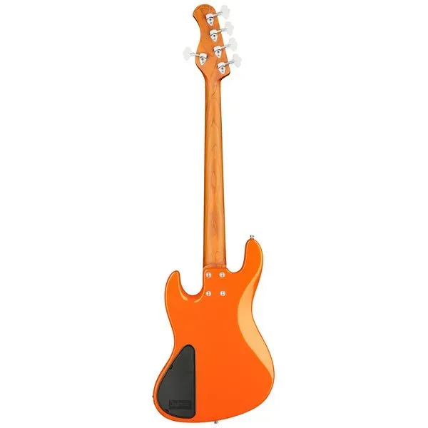 Sadowsky MetroExpress Modern 5-string Bass Guitar - Candy Apple Orange Morado Fingerboard — view 3