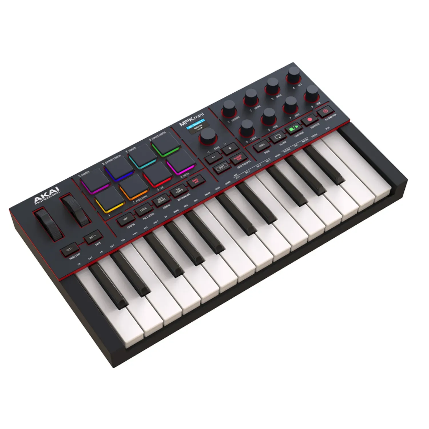 Akai Professional MPK Mini MK4 USB-C MIDI Keyboard Controller (Black) — view 1
