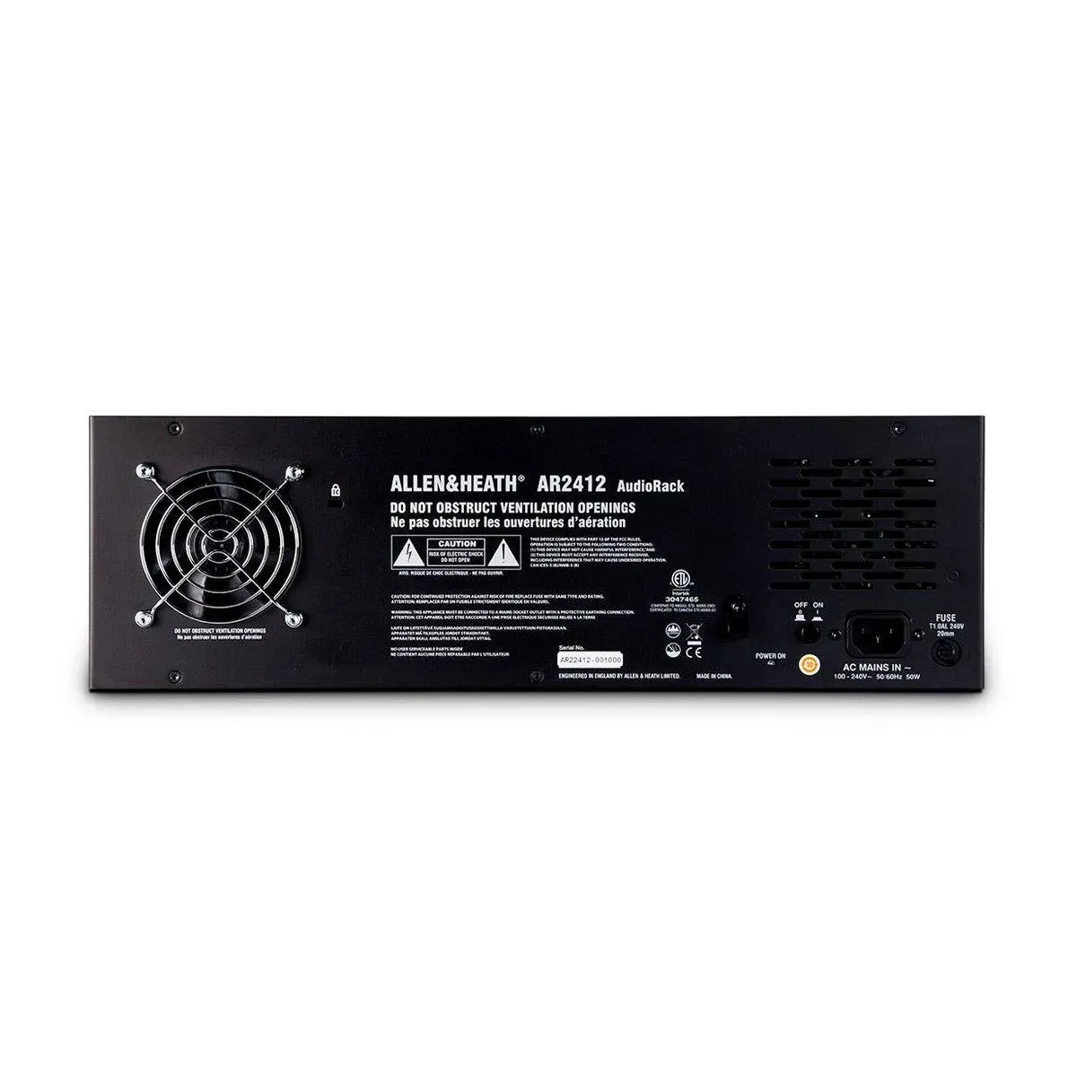 Allen and Heath AR2412 24x12 I/O Expander for Qu / Avantis / SQ Mixers — view 3