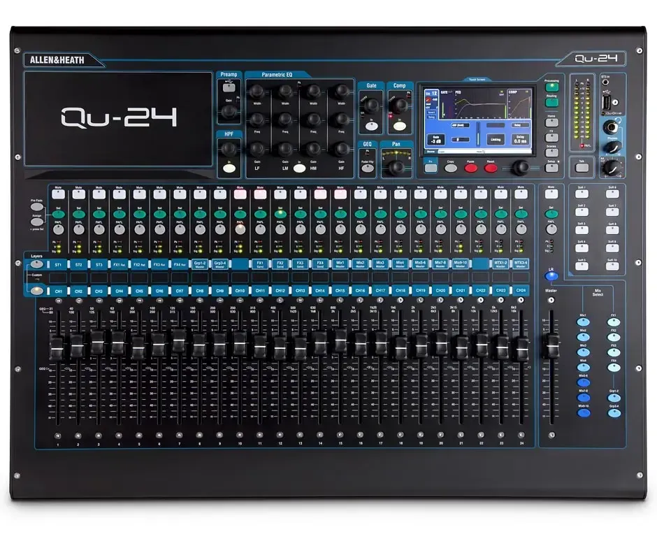 Allen and Heath QU24 24 Channel Digital Mixer - Chrome — view 4