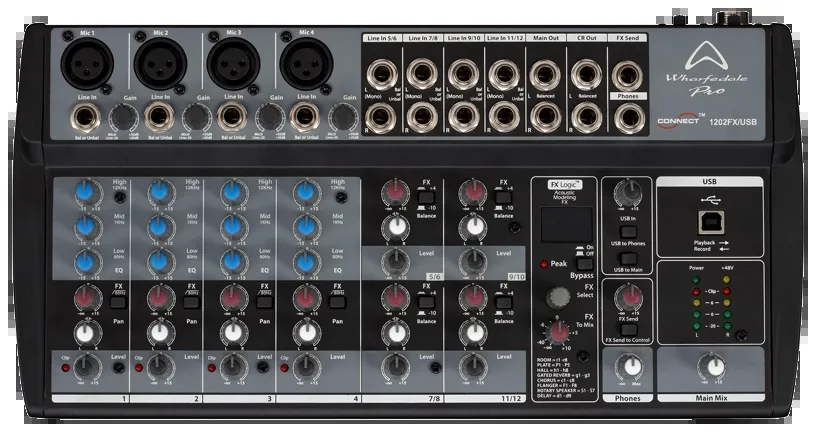 Wharfedale Connect 1202FX USB - 12 Input Mixer — view 2